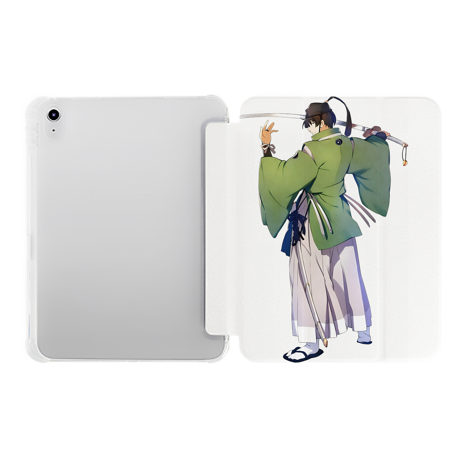 （画像用） 刀剣乱舞 Touken Ranbu IPad ケース ペン収納付き 三つ折りスタンド PUレザー×シリコン 対応機種9.5/10.5/10.9インチ
